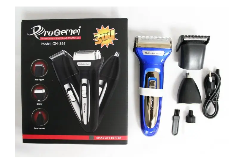 Набір для стрижки GEEMY GM-595 3в1 (машинка, бритва, триммер) час роботи 45 хв 5435 Одеса - фото 10