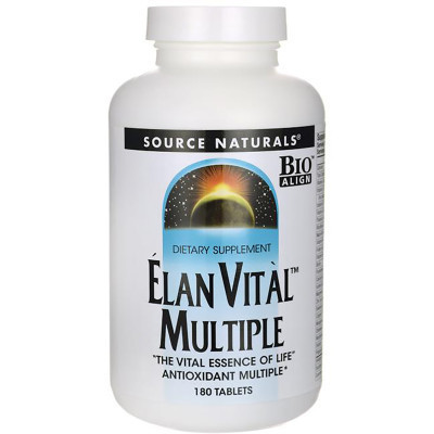 Мультивітамін Source Naturals Мультивітаміни, Elan Vital Multiple, 180 таблеток (SN0061) Вінниця - фото 1