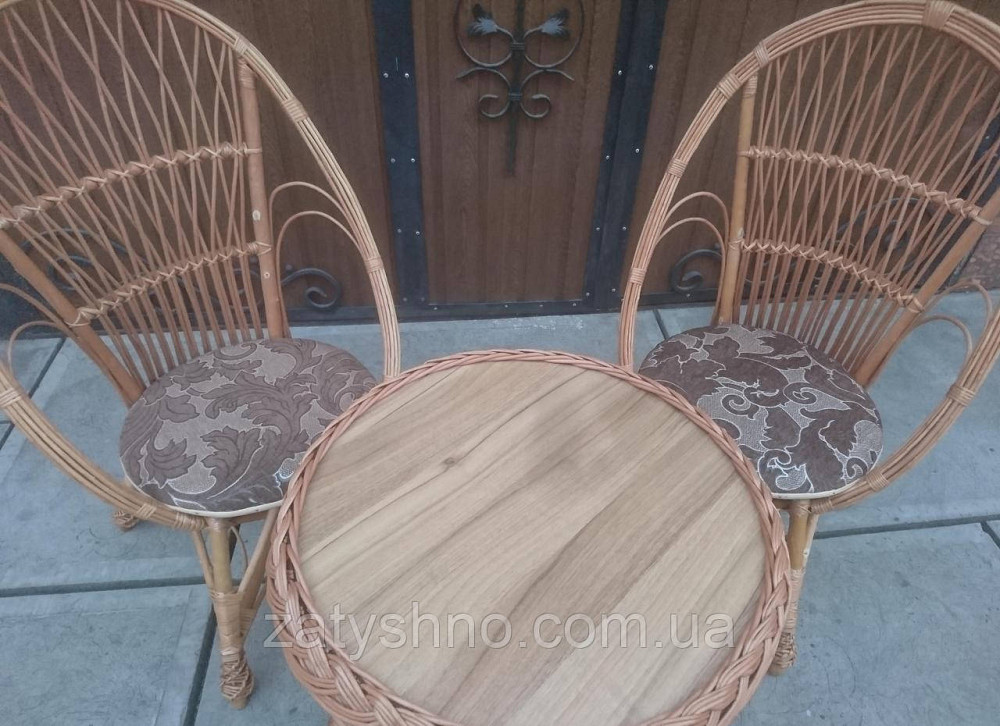 Садові плетені меблі на 2 особи Київ - фото 6