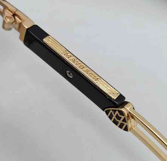 Брендові окуляри унісекс-лінзи бежево синій градієнт безправні із золотом. Київ