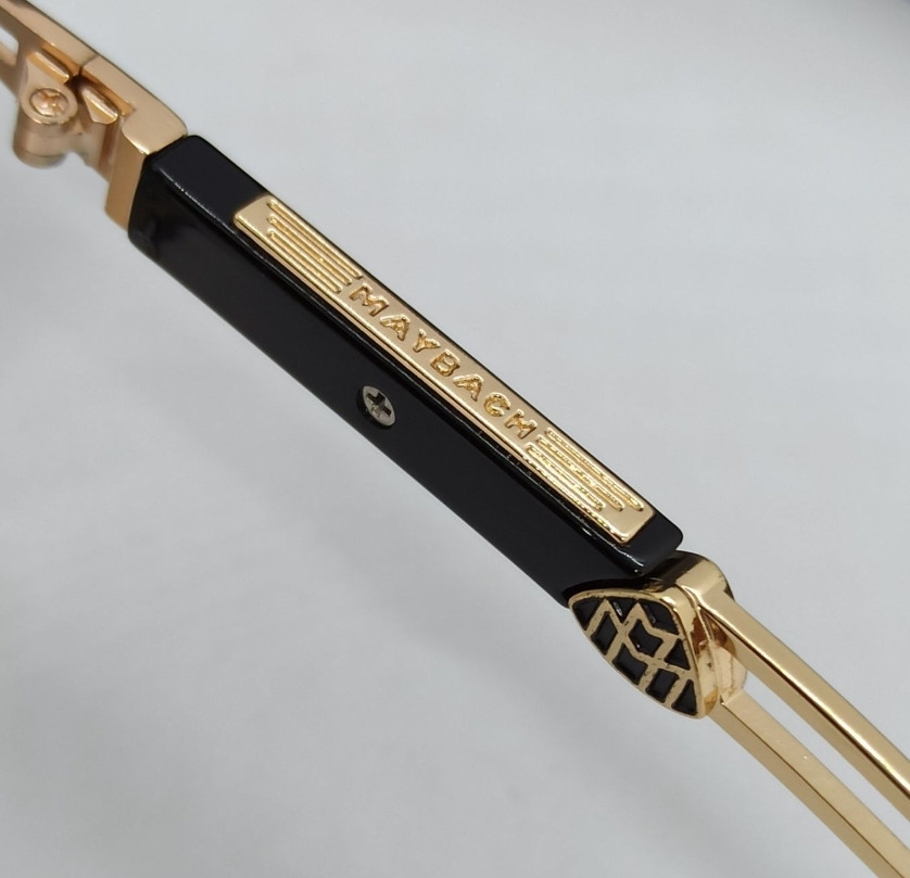 Брендовые очки унисекс линзы бежево синий градиент безоправные с золотом. Киев - изображение 4