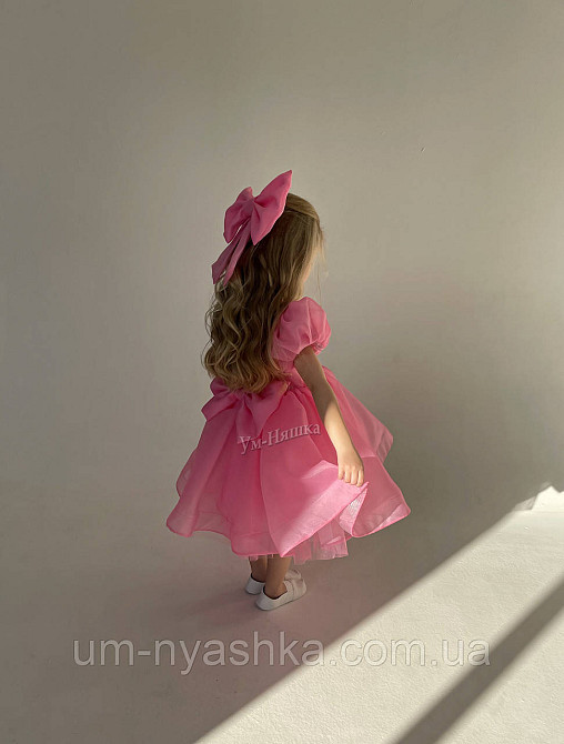 Пудровое платье пышное из шифона с бантом Кривой Рог - изображение 8