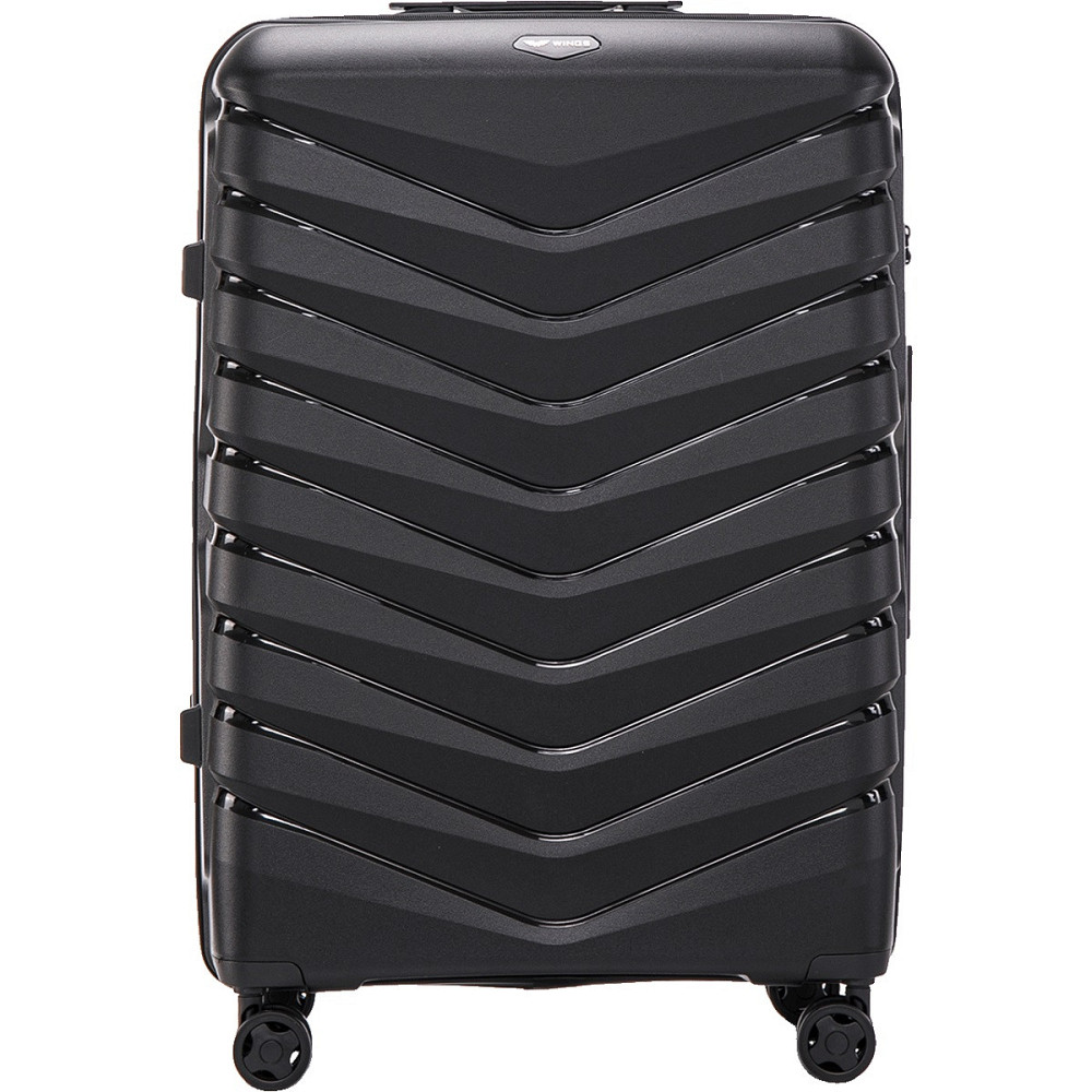 Чемодан полипропиленовый WINGS PHX01 большой 75 см черный Киев - изображение 2