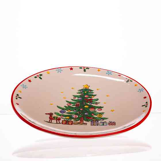 Новорічна тарілка з порцеляни Ø21.5 (см) CR-1-2 Коломыя