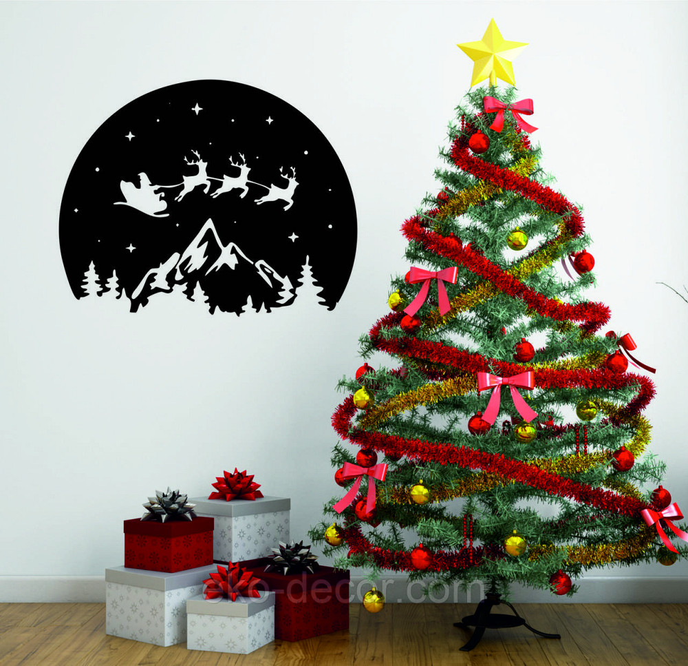 Декоративное настенное Панно «Новый год», Декор на стену 110*87 см, Чёрный Киев - изображение 2