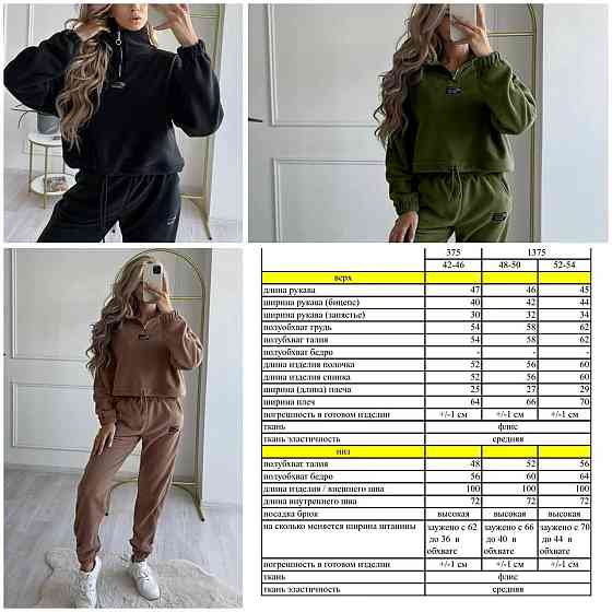 Жіночий теплий прогулянковий костюм: світшот і штани фліс Одеса