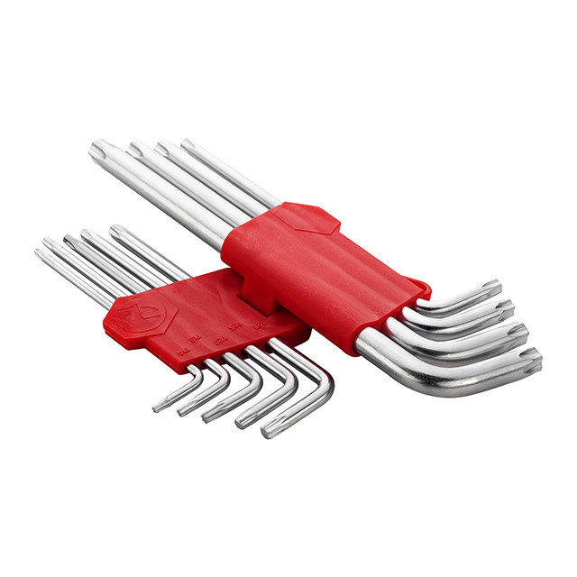 Набор ключей Г-образных TORX удлиненных, 9 шт., Т10-Т50, Cr-V INTERTOOL HT-0608 Киев - изображение 3