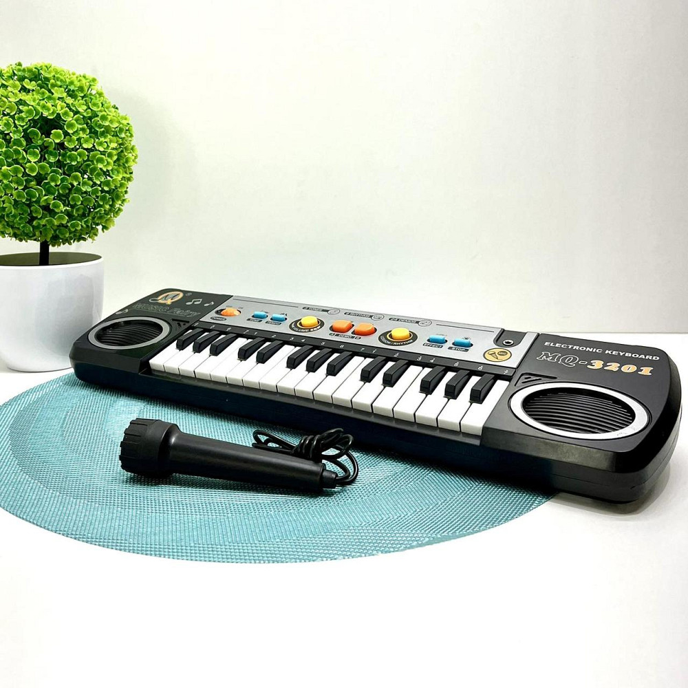 Синтезатор дитячий з мікрофоном 24 мелодії регулювання гучності Чорний (MQ 3201) Чернигов - изображение 10