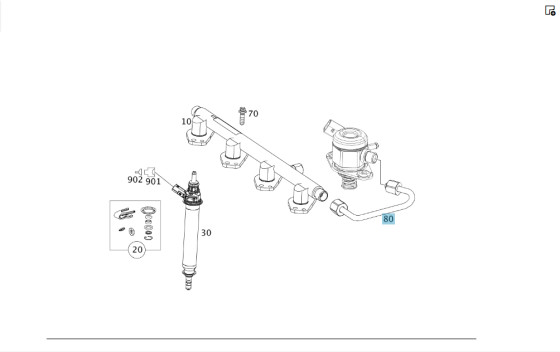 Mercedes-Benz  A2700700332 Трубка високого тиску від ТНВД до паливної рампи CLA C117 CLA Shooting Brake X117 Одесса