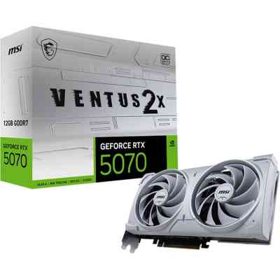 Видеокарта MSI GeForce RTX5070 12Gb VENTUS 2X OC WHITE (RTX 5070 12G VENTUS 2X OC WHITE) Винница