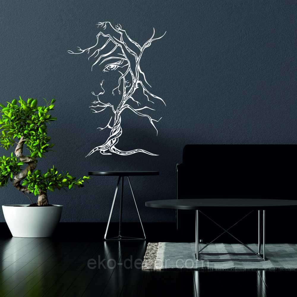 Декоративне настінне Панно «Дерево обличчя» Декор на стіну 90*65 см, Білий Київ - фото 3