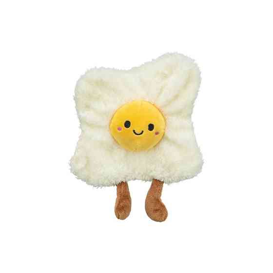 Игрушка Trixie для кошек Яичница XXL с шелестом плюш с кошачьей мятой кремовый/желтый 18 см Киев