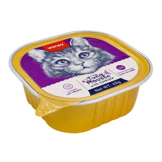 Wanpy Tuna&Shrimp ВАНПИ ТУНЕЦ КРЕВЕТКИ консервы для котов, мусс Киев