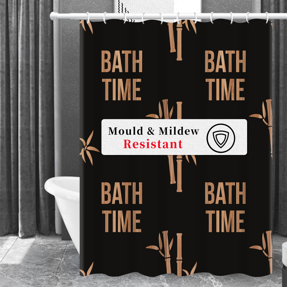 Шторка для ванны из полиэстера водонепроницаемая Bathlux 180x180 см с кольцами, занавеска для ванной комнаты Каменец-Подольский - изображение 6