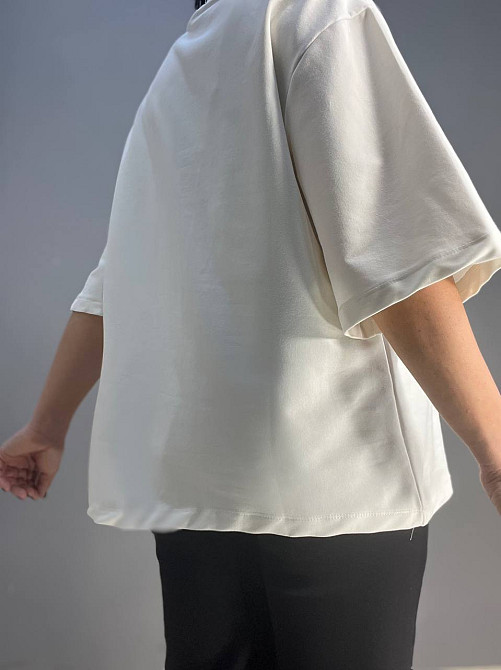 Футболка женская KEYYMOD 23688 оверсайз свободный крой с подплечниками one size, белый, one size Киев - изображение 13