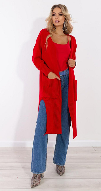 Красный кардиган (42-44) Киев - изображение 1