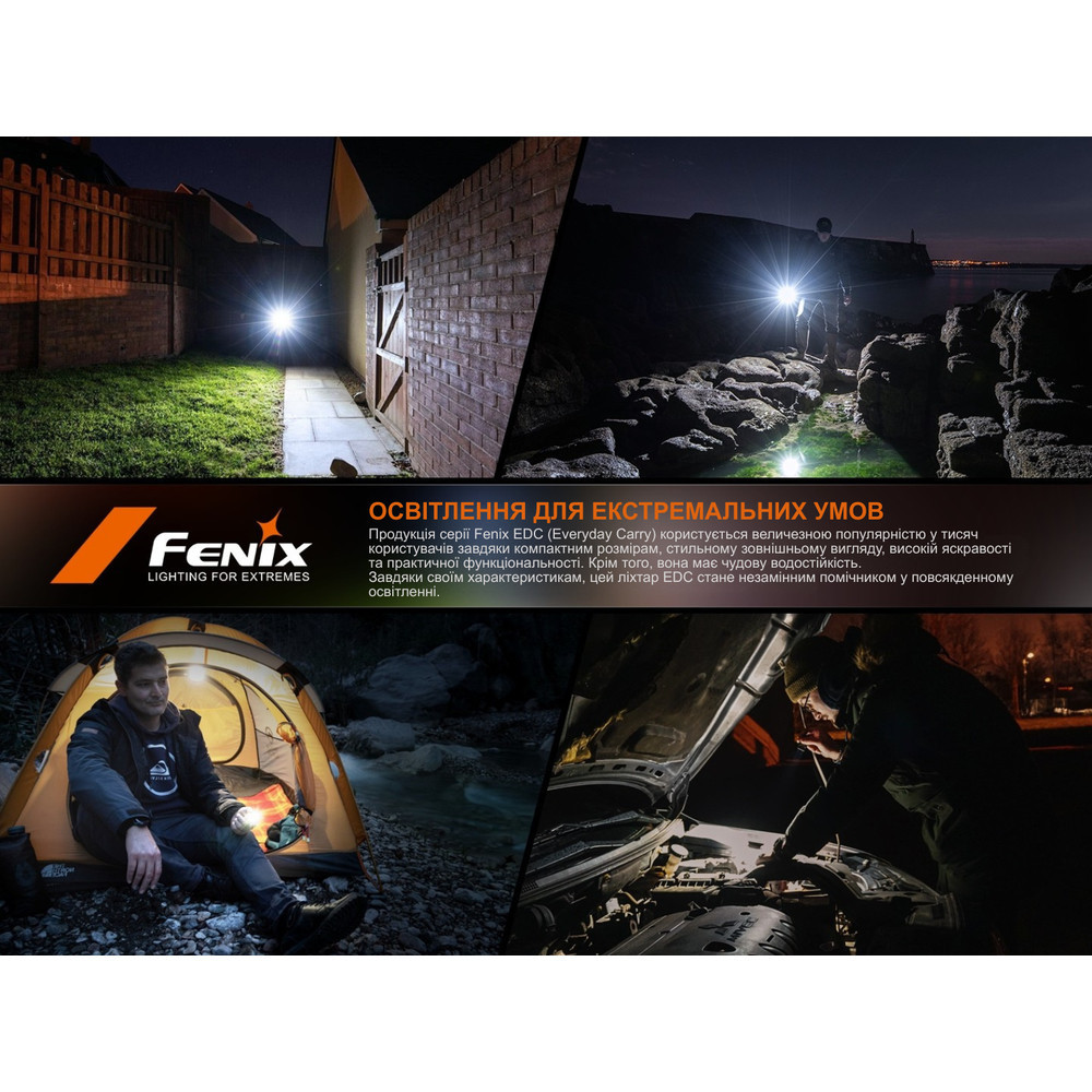 Ліхтар наключний Fenix E06R Pro Жовтогарячий Вінниця - фото 9