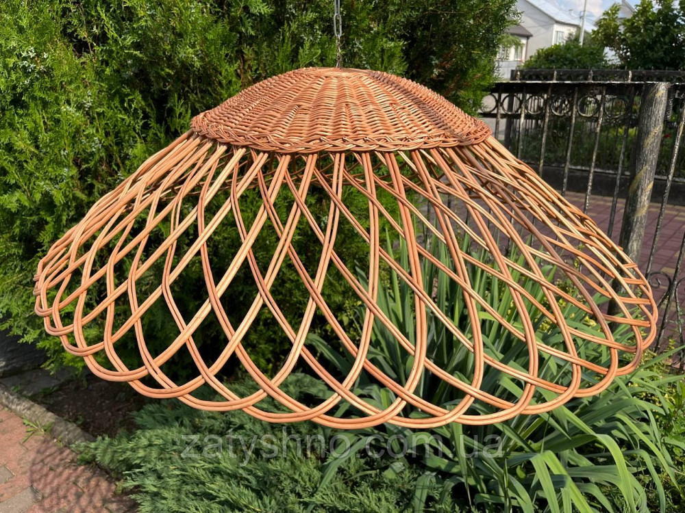 Люстра плетена кругла велика з лози Київ - фото 7