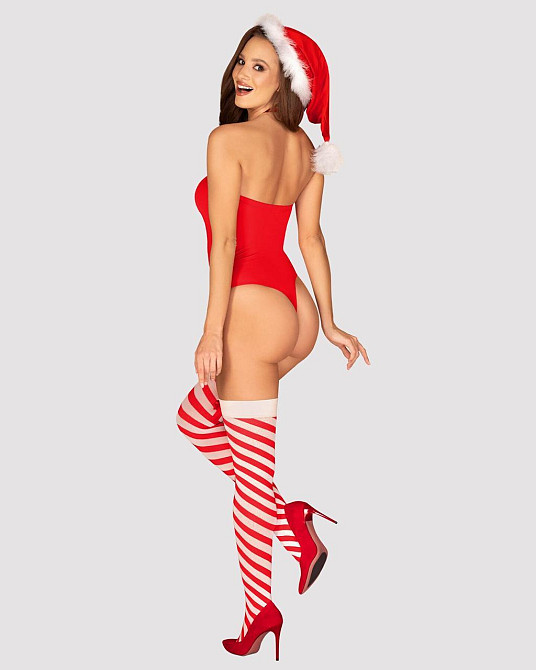 Боди Obsessive Kissmas teddy red S/M Sex Aura Киев - изображение 2