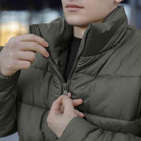 Чоловіча зимова куртка хакі Pobedov Bubble Gum Київ