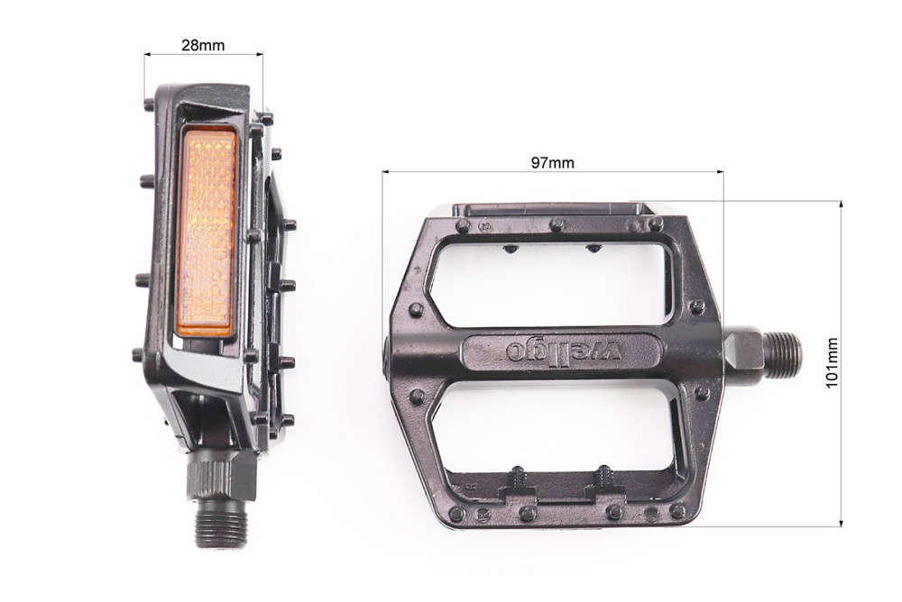 Педалі BMX 9/16" (109x100.5x26mm) алюмінієві, чорні B087DU Київ - фото 2