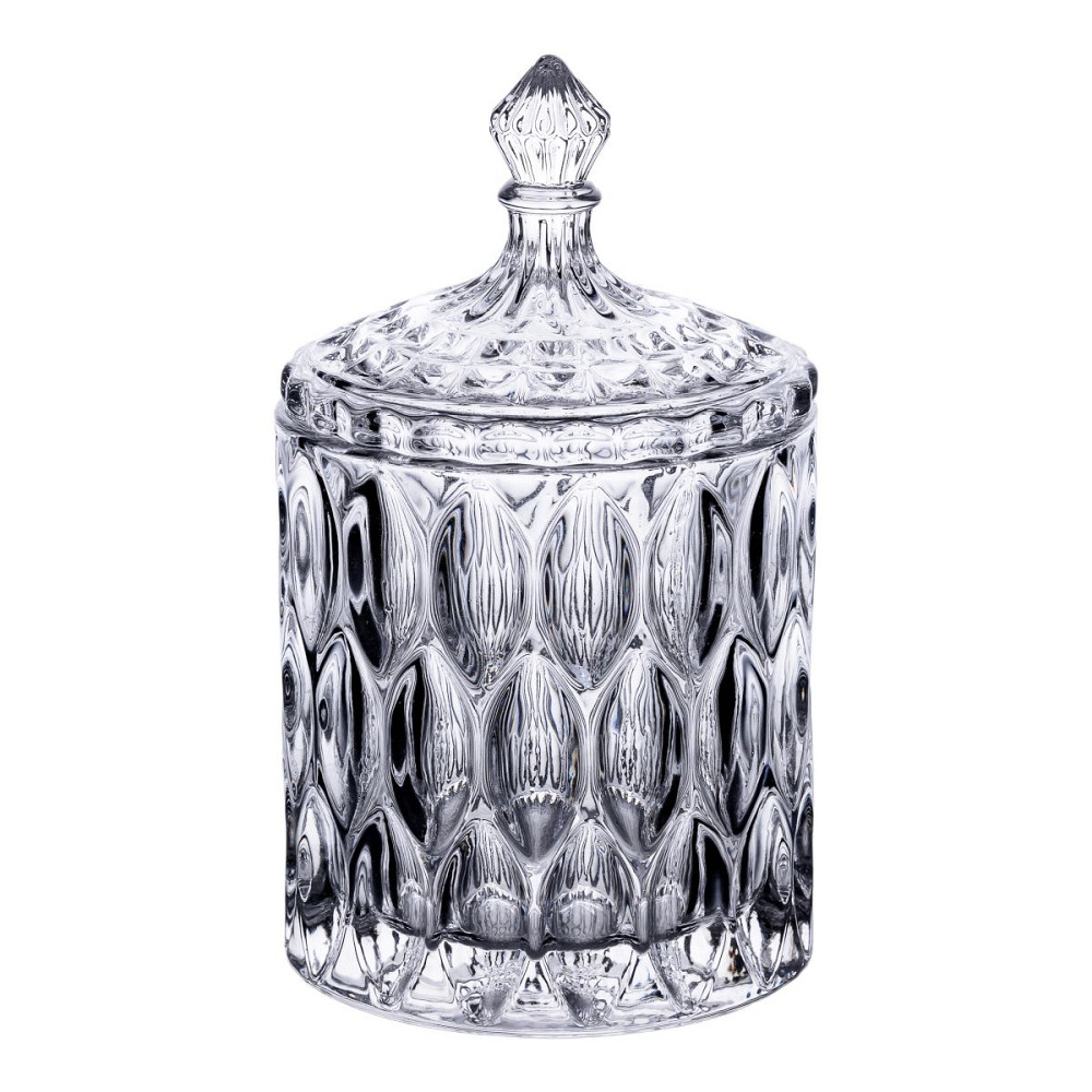 Yiwu Цукорниця з кришкою Ø 7.5 см ваза цукорниця кругла скляна HP-4-102 Киев - изображение 1