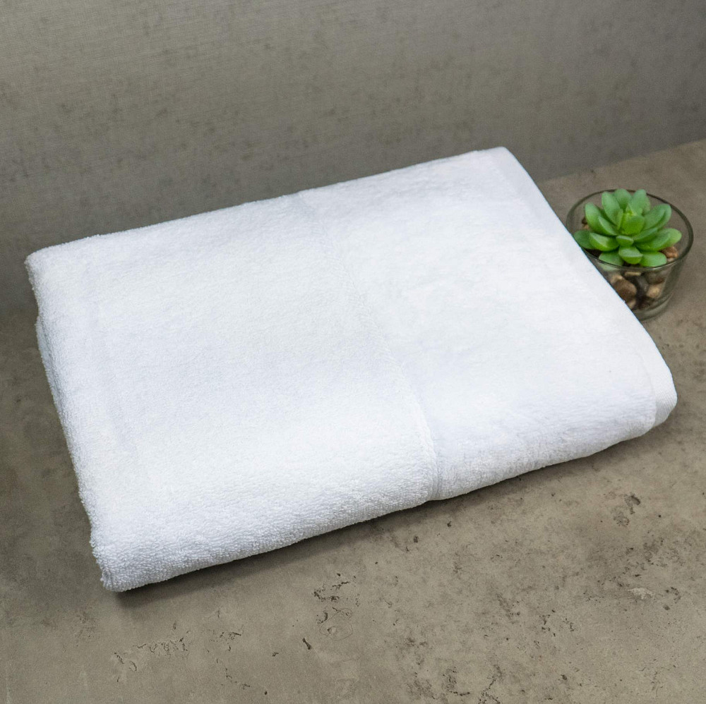 Набор велюр/махра полотенец 3шт GM Textile 40x70см, 50x90см, 70x140см Premium Milado 550г/м2 (Белый) Сумы - изображение 7