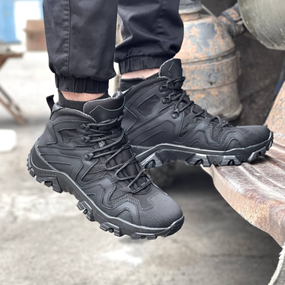 Військові демісезонні черевики Gore-Tex, чорні, водостійкі, шкіряні, зносостійкі, для чоловіків, весна-осінь Львів - фото 9