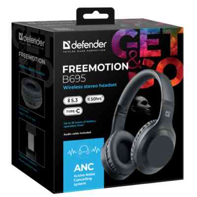 Навушники Defender FreeMotion B695 Bluetooth ANC Black (63695) Вінниця