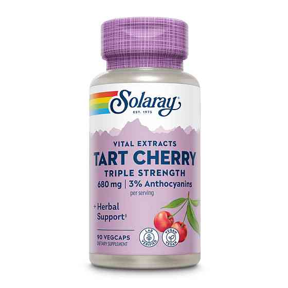 Вишня та насіння селери Solaray Tart Cherry & Celery Seed 620 мг 60 капсул Луцьк