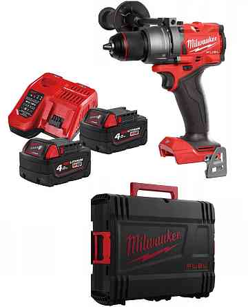 Дриль-шуруповерт з ударом акумуляторний безщітковий MILWAUKEE, M18 FPD3-402С, 158Нм (зарядний пристрій М12-18 С, 2 акумулятори М Одеса