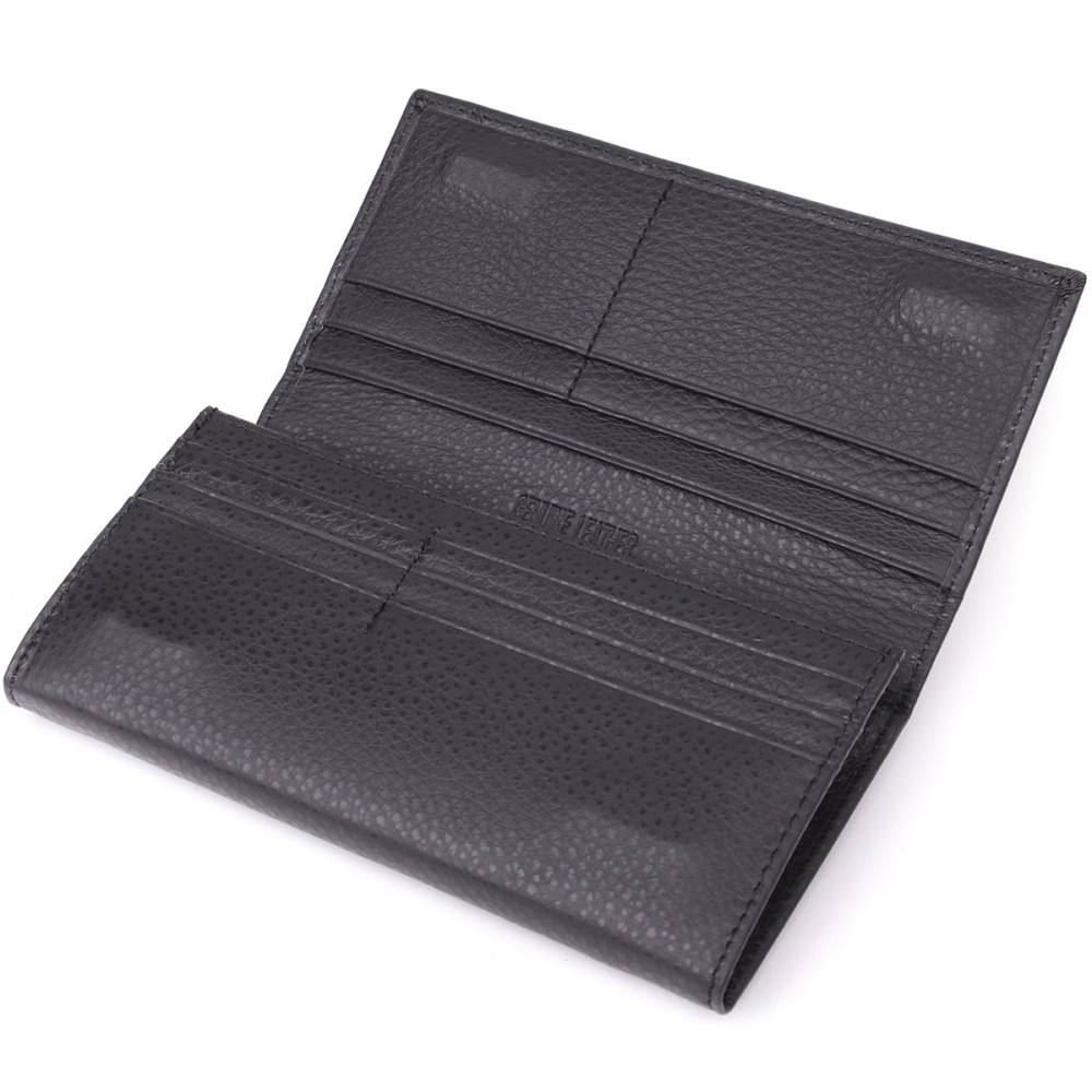 Женский вертикальный кошелек из натуральной кожи ST Leather 23084 Черный Киев - изображение 7