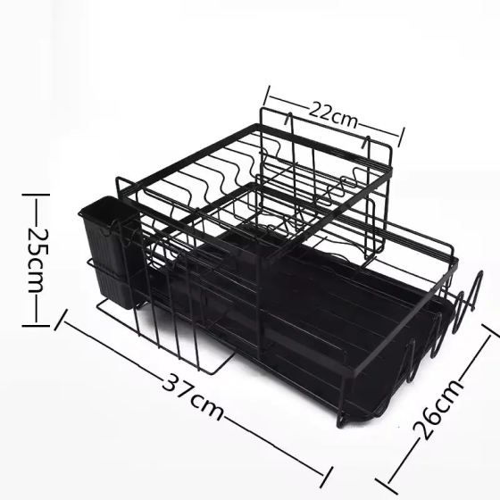 Двухуровневый стеллаж для сушки посуды и хранения кухонных аксессуаров Каменец-Подольский