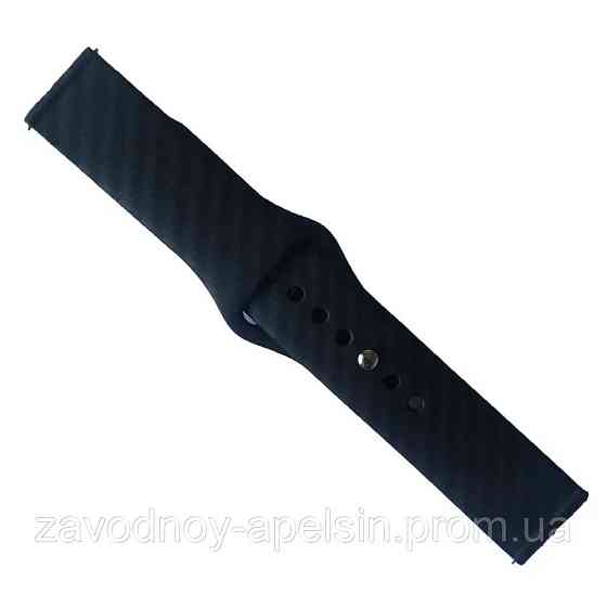 Ремінець універсальний годинник 22 мм силіконовий (карбон) Одеса