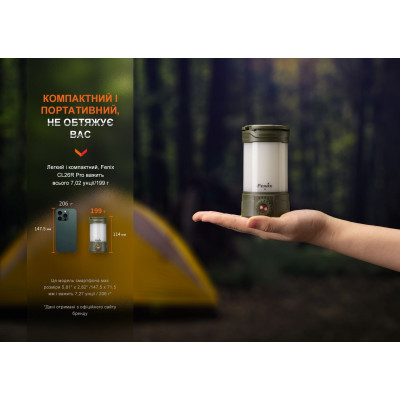 Ліхтар Fenix кемпінговий CL26R Pro Темно-зелений (CL26RPROGR) Вінниця - фото 5