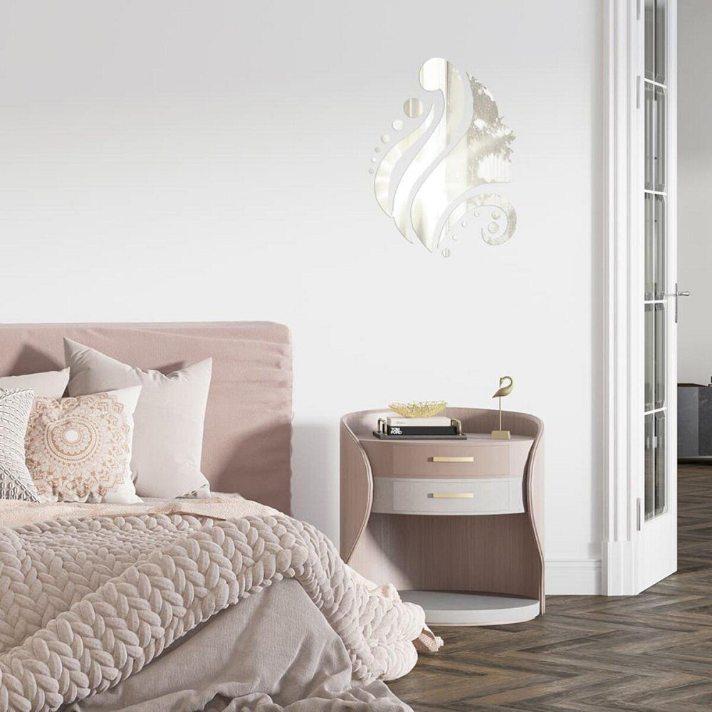 Зеркальный декор акриловый самоклеющийся Лицо серебро,16шт (D) SW-00002504 Днепр - изображение 6