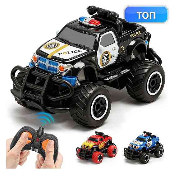 Радіокерована машинка RC автівка Pup Go Police чорний зі світлом ABS 27 MHz дальність 8-10 м 1:43 для дітей від 3 років Київ