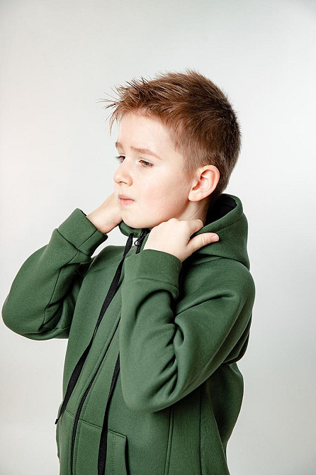 Спортивний костюм, для хлопчика, хаки, 100% бавовна, начіс, тринитка топ Крохатушка одяг Київ - фото 6