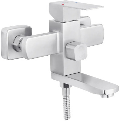 Душовий гарнітур Kroner Edelstahl Kubus-ESG010 + змішувач Edelstahl Kubus-ESG060 + штанга для душу Edelstahl Kubus-ESG23 (CVS30151) Вінниця - фото 2