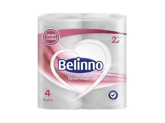 Туалетний папір 4 рулона 2 шари целюлоза ТМ BELINNO Київ