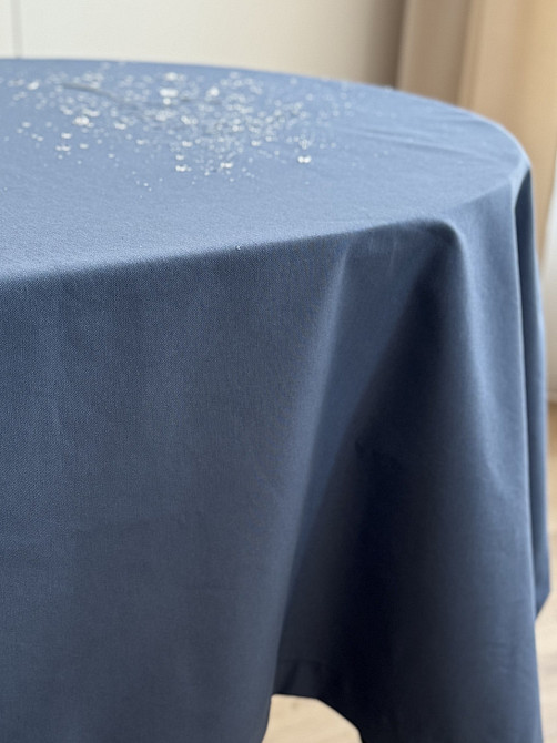 Ecotton Скатертина столова Ecotton DUCK 170х220 см водовідштовхуюча однотонна синього кольору Коломыя - изображение 2