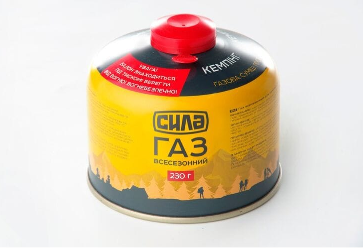 Газ в балоні 230мл для кемпінгу з різьбою СИЛА Житомир - фото 1