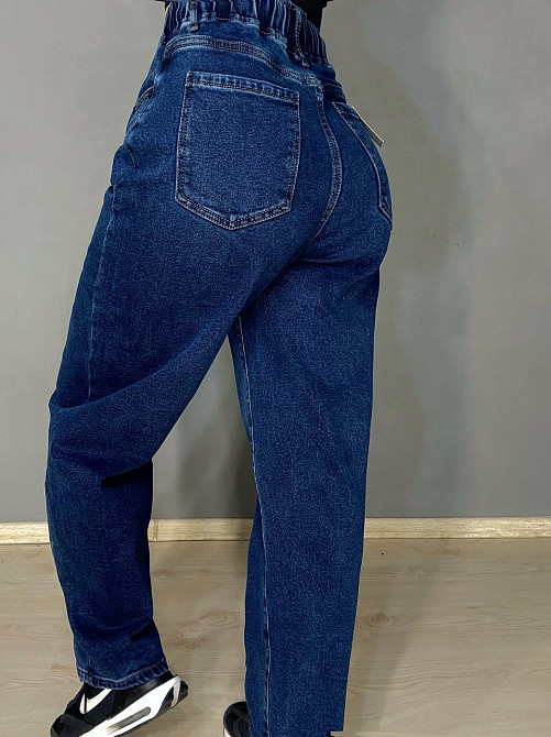 Джинсы женские Vanver 8335 утепленные на флисе MOM с резинкой на талии синие, синий, 30, 30, 85 см, 108 см Киев - изображение 6