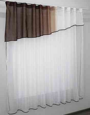 Кухонная занавесь (270х170см) цвет белый с венге 00к 59-290 Киев