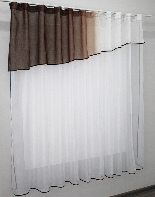 Кухонна фіранка (270х170см) колір білий з венге 00к 59-290 Київ - фото 2