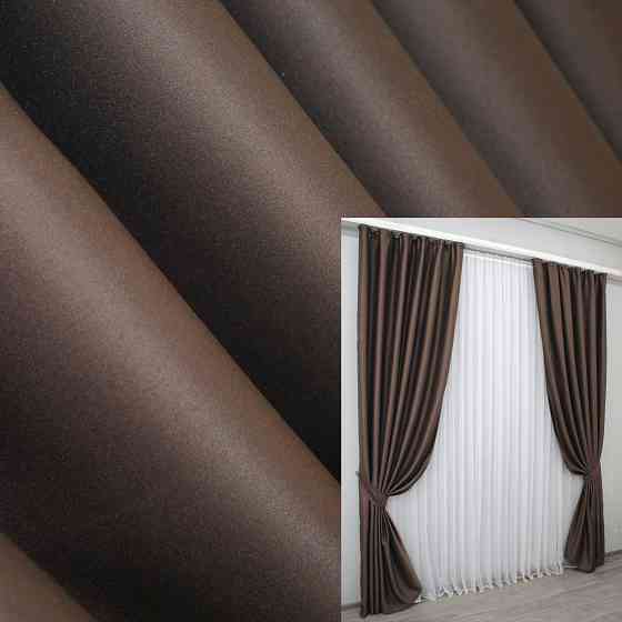 Комплект готових штор VR-Textil Bruno XO № 1115ш Венге 100х270 см 2 шт (31-411) Київ