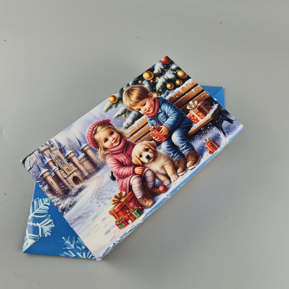 Новогодняя подарочная картонная упаковка для конфет (500грм) №239 