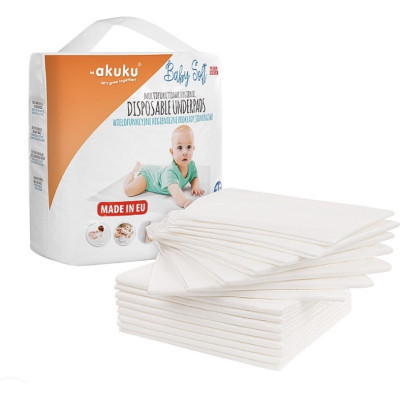 Пеленки для младенцев Akuku Baby Soft 40 x 60 см, 15 шт (A0500) Винница - изображение 3
