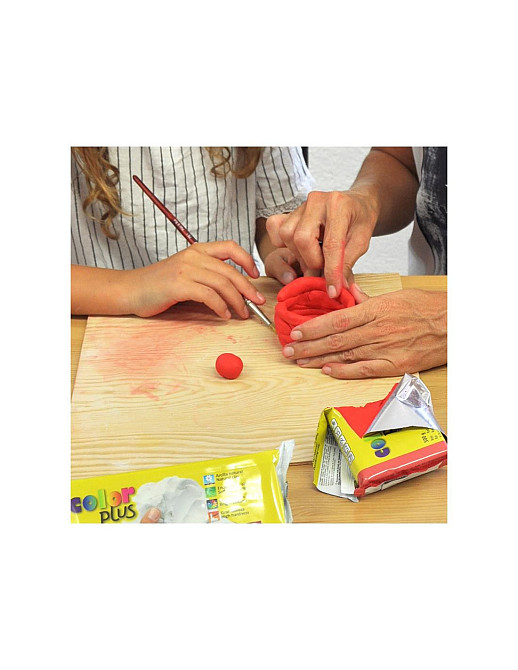 Паста для ліплення (глина) самозастигаюча Sio - 2 COLOR PLUS червона 500г. (21 820 002) Киев - изображение 3