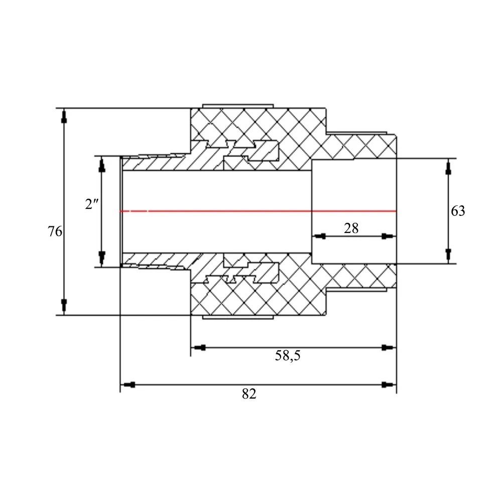 Муфта PPR Blue Ocean 63х2" НР Київ - фото 7